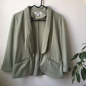 Mint Green Jersey Blazer
